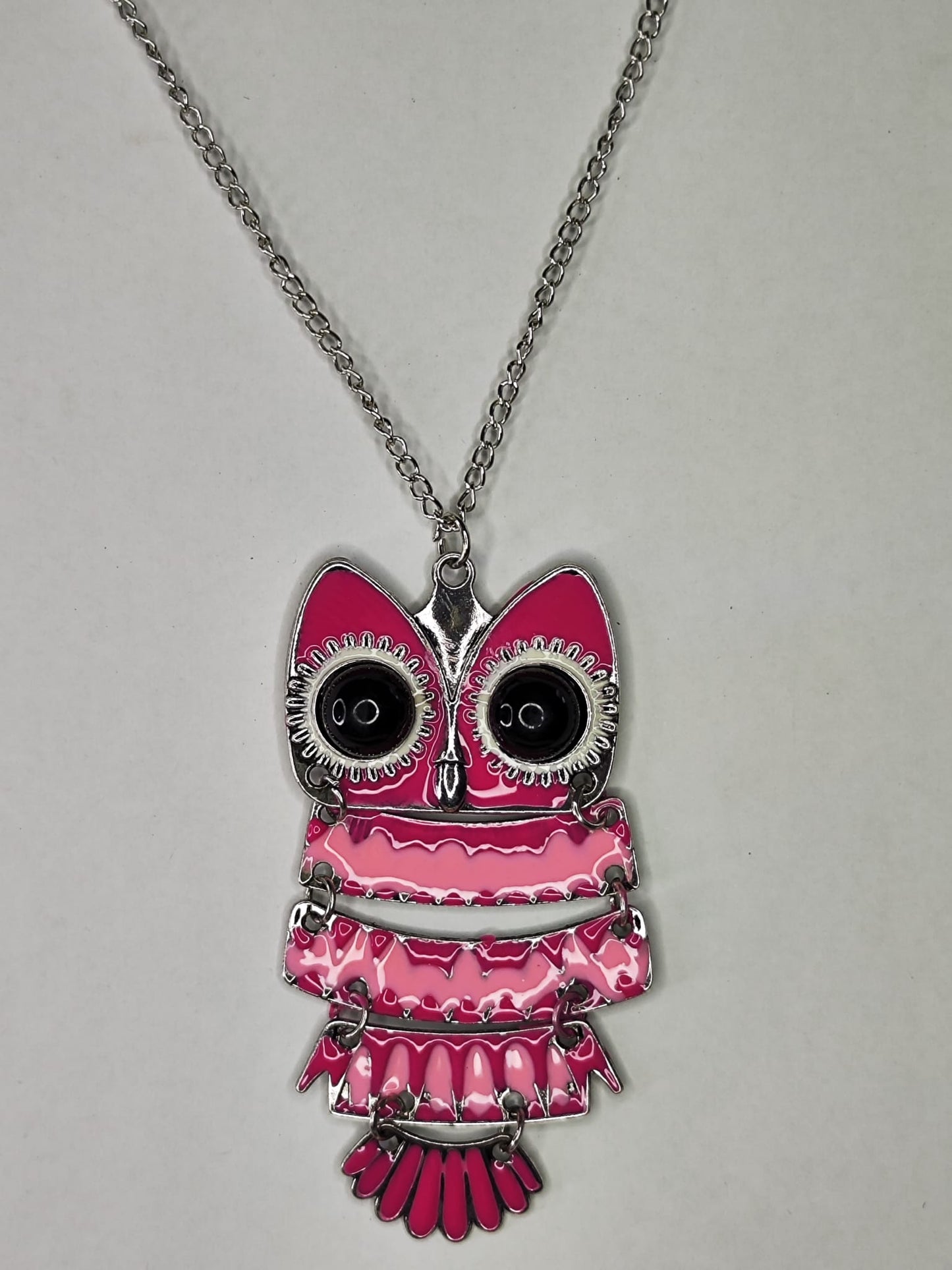 Collar Buho (rosa - plateado)