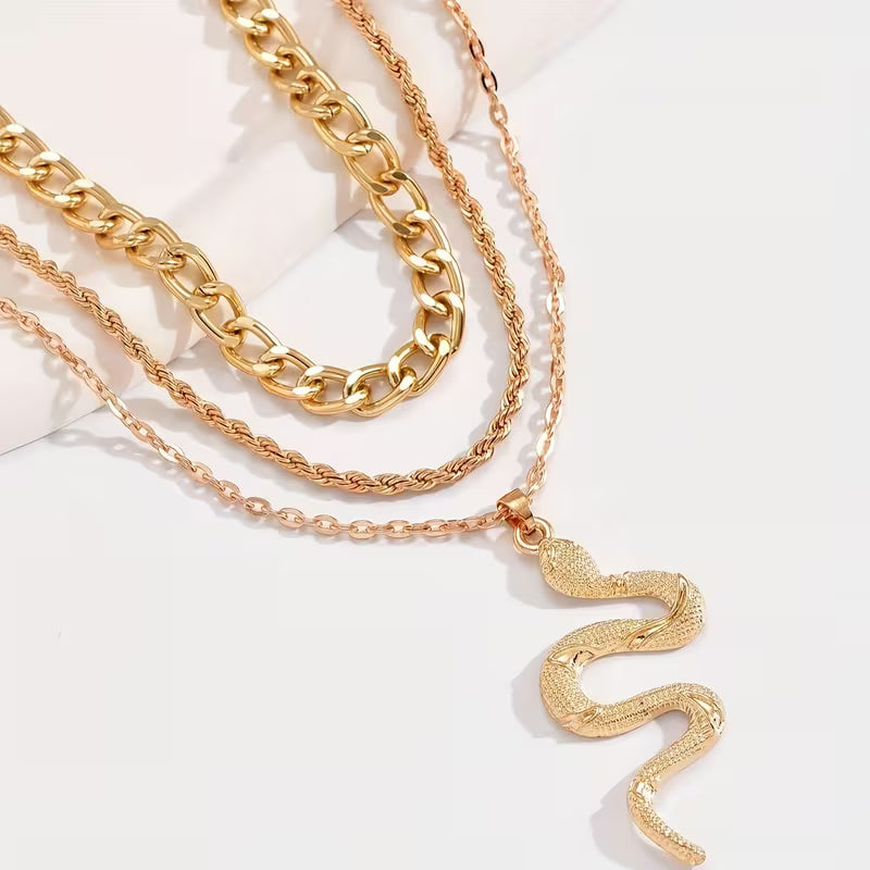 Dreifach-Schlangenhalsband