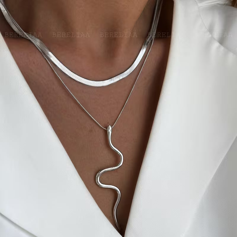 Schlangenhalskette aus Edelstahl