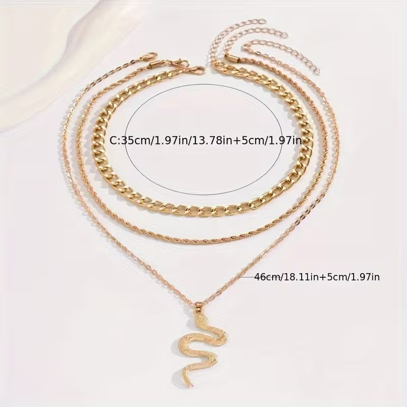 Dreifach-Schlangenhalsband