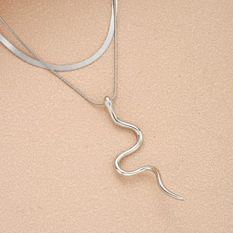 Schlangenhalskette aus Edelstahl