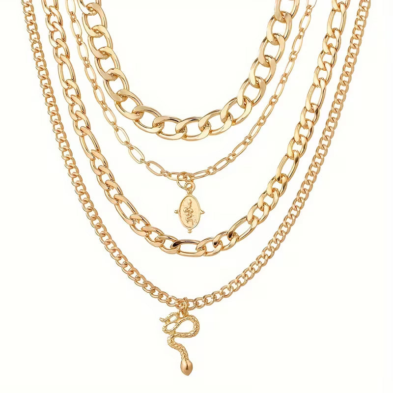 Gothic-Halskette mit Schlangenanhänger