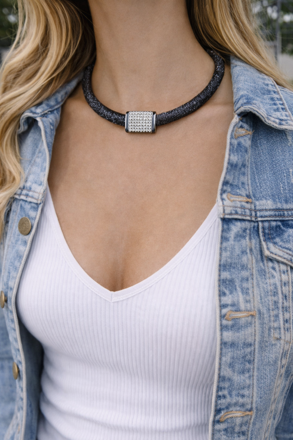 Florenz schwarze Halskette