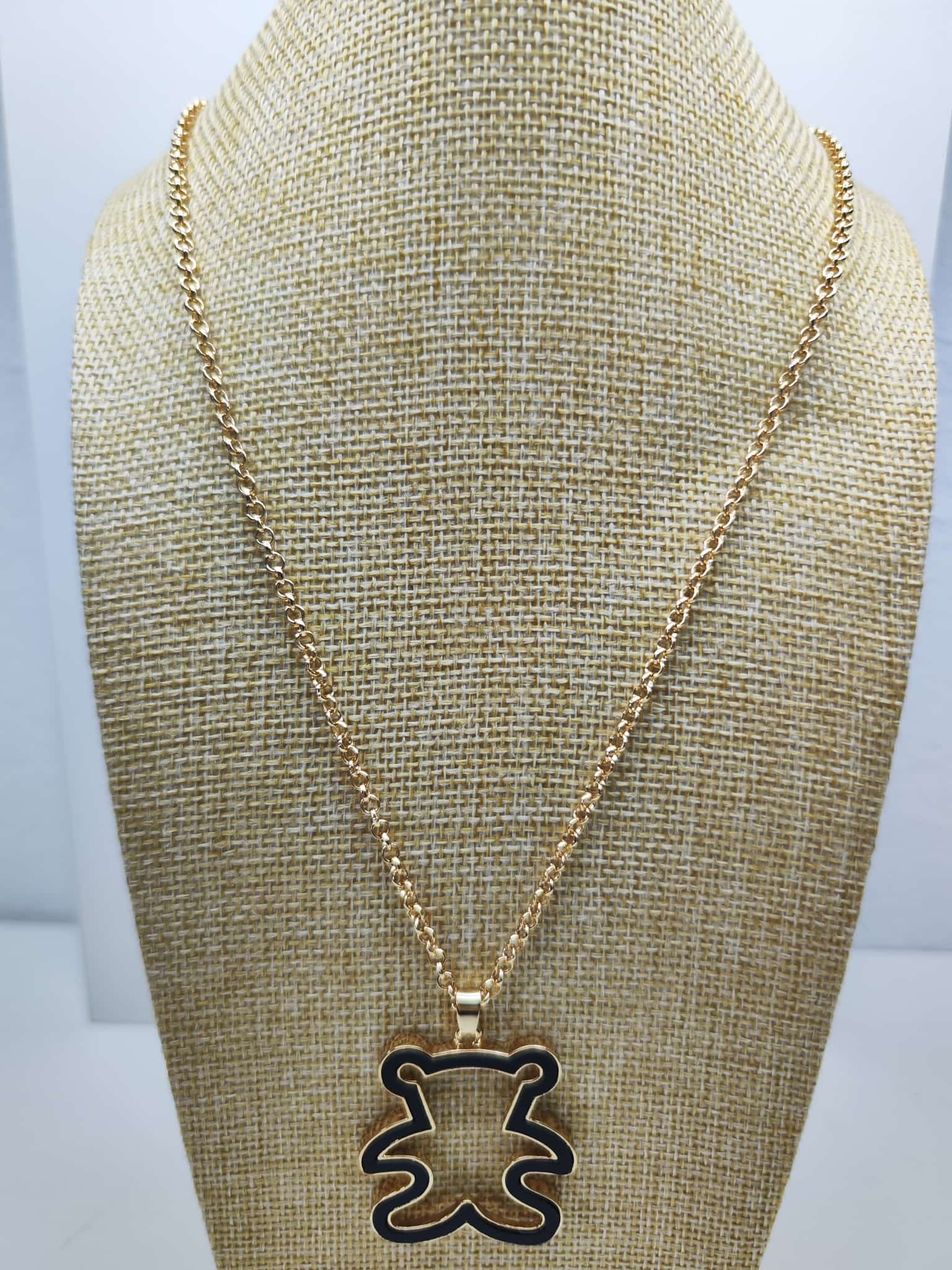 Collar colgante Oso - negro