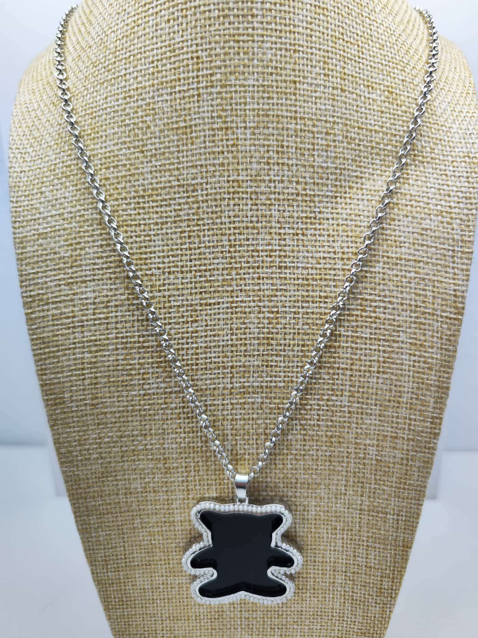 Collar con colgante - Oso negro