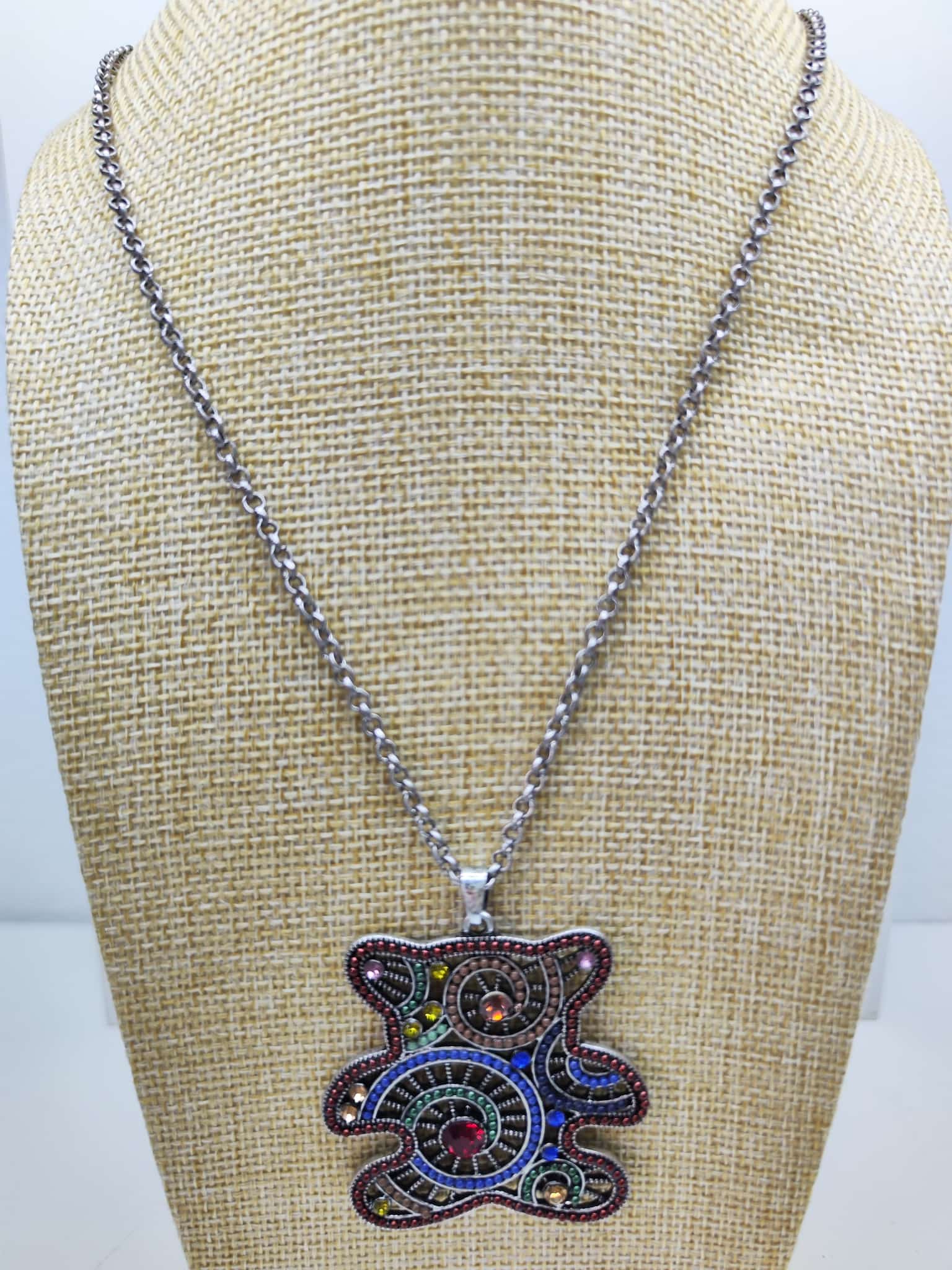 Collar con colgante - Oso grande multicolor