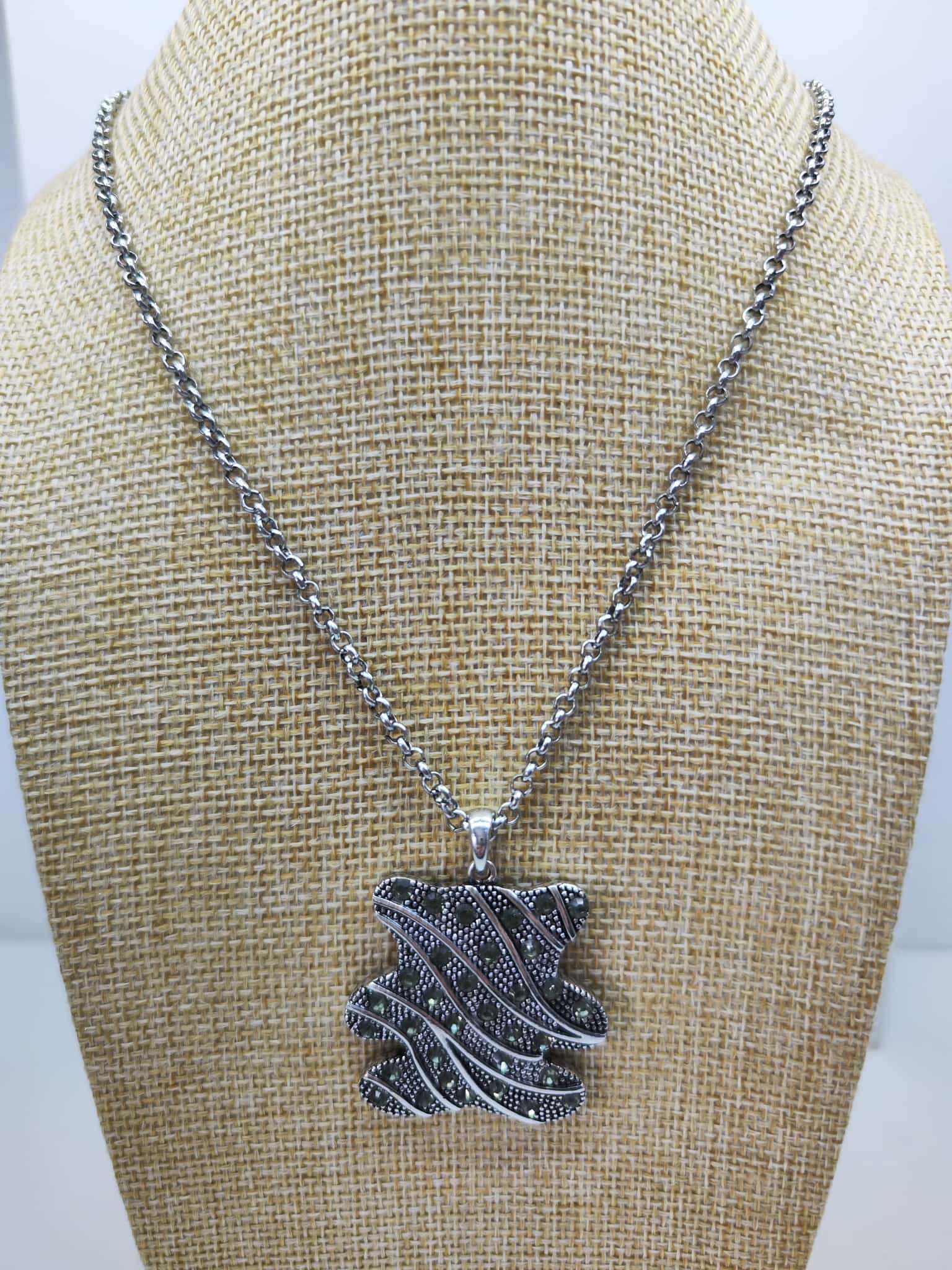 Collar con colgante - Oso mini negro