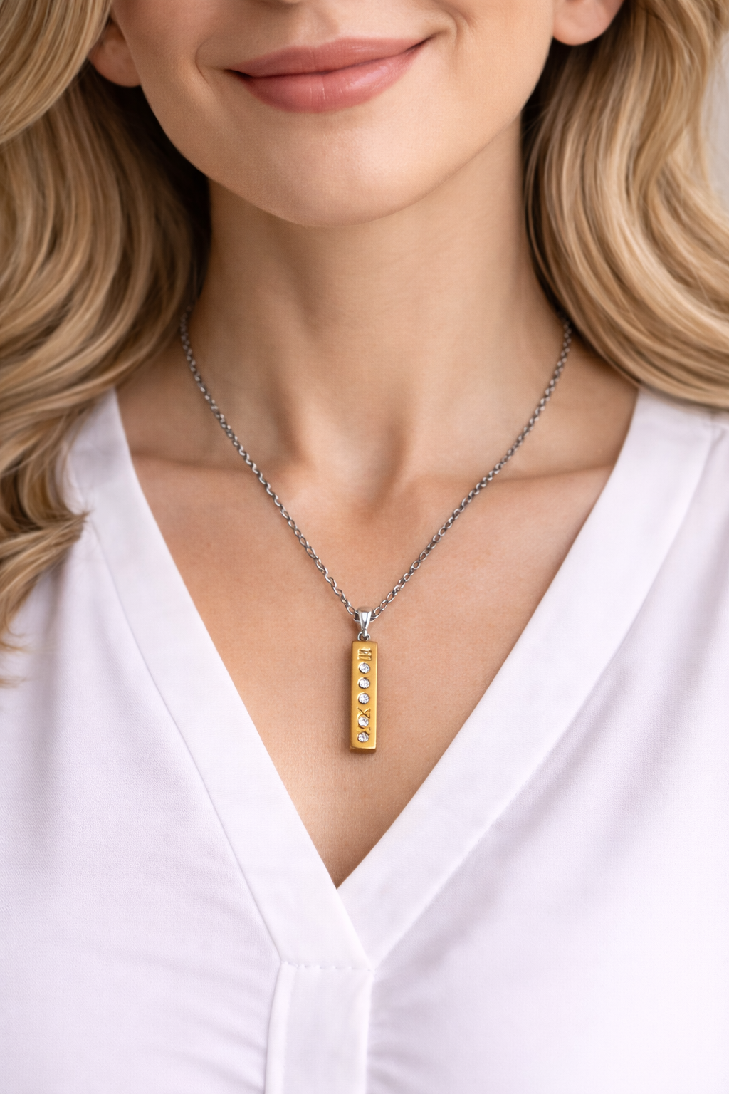 Collar de acero - Colgante palito