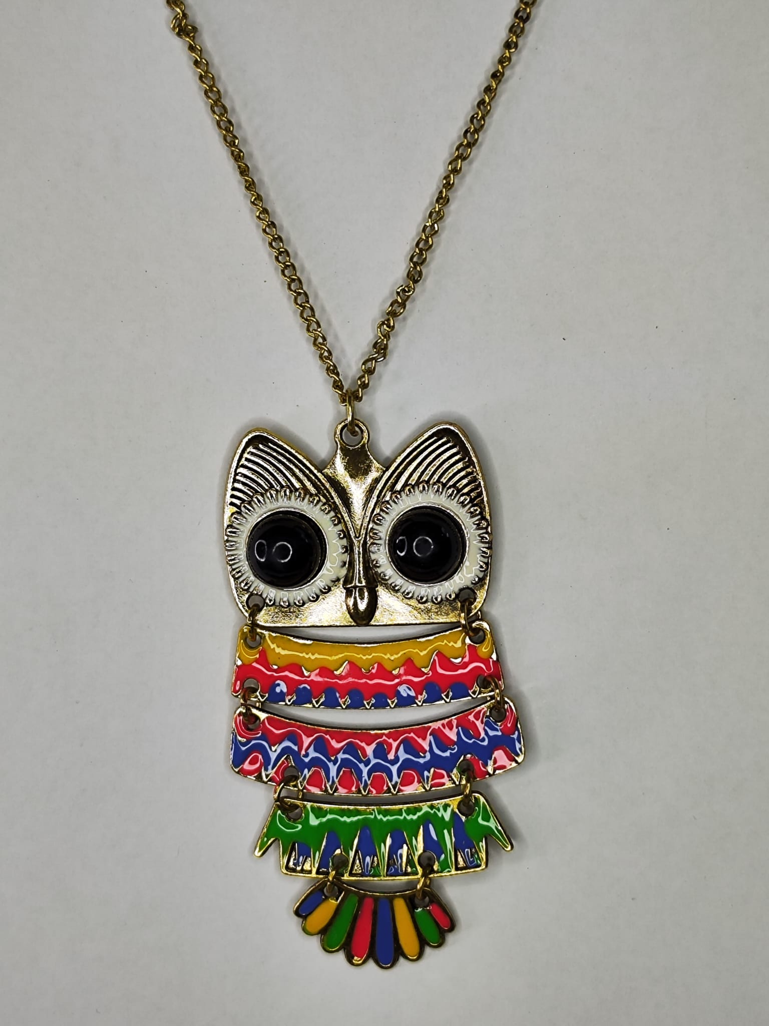 Collar Buho (multicolor - dorado)