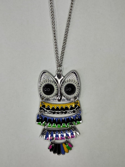 Collar Buho (plateado - multicolor)