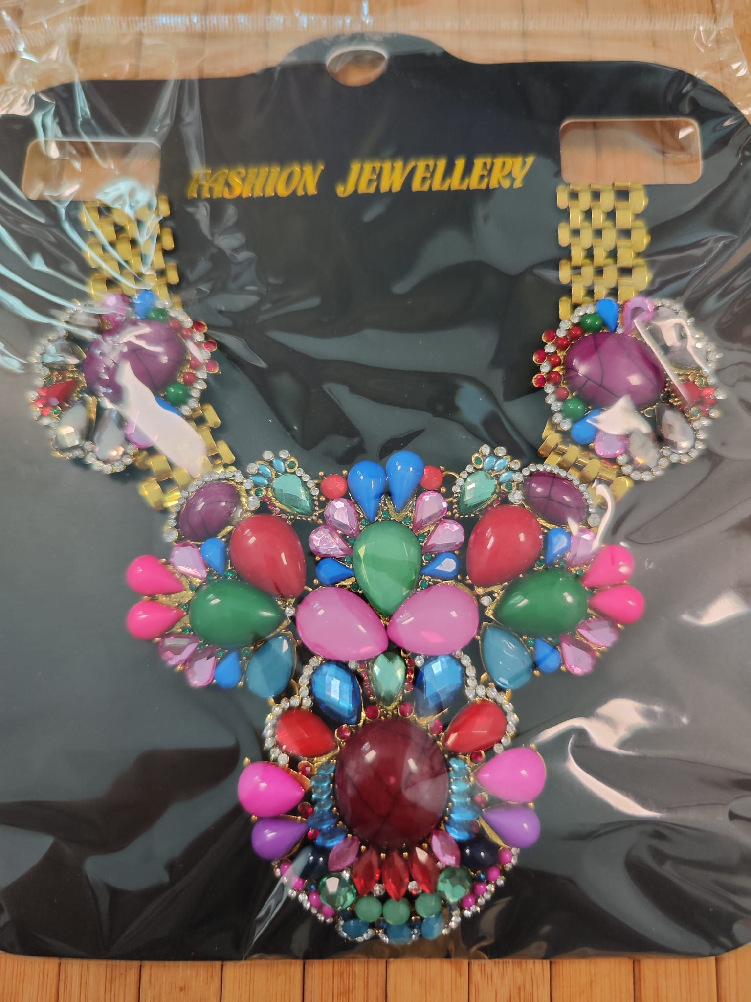 Collar flor multicolor