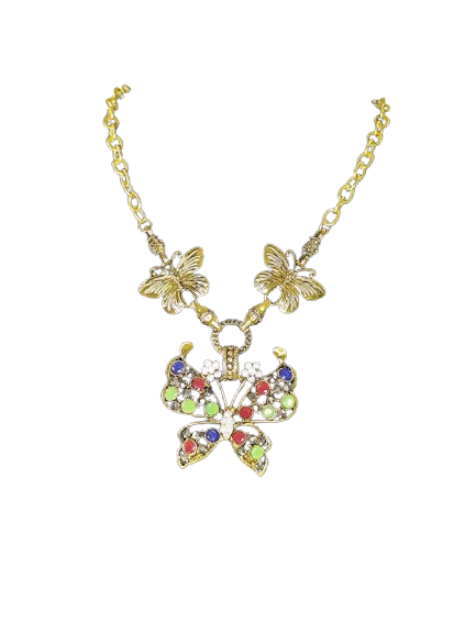 Collar Mariposa multicolor