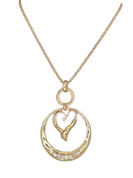 Collar amuleto dorado