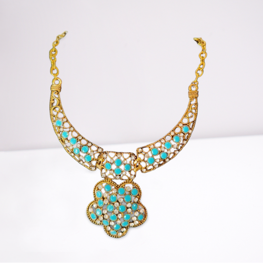 Collar Leon turquesa