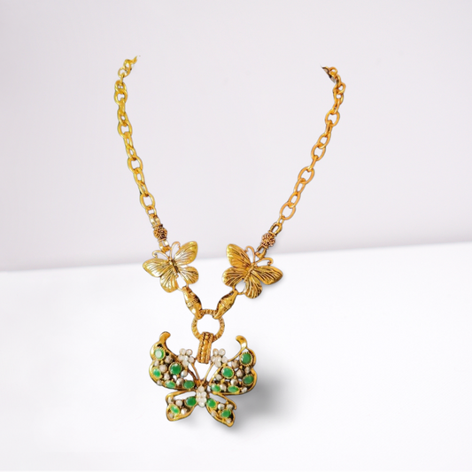 Collar Butterfly verde