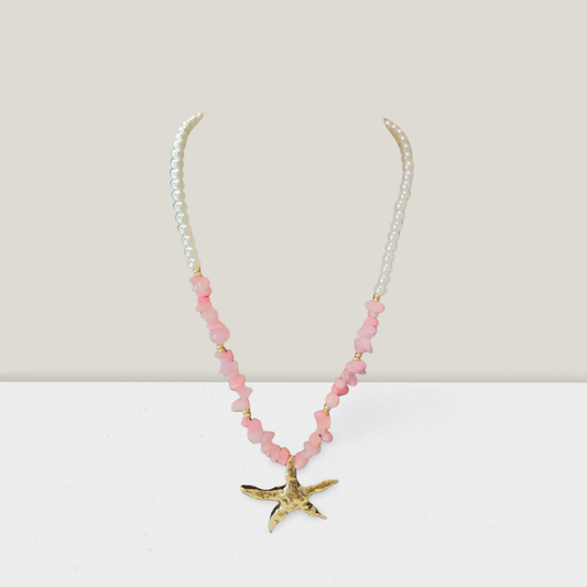 Collar mar rosa