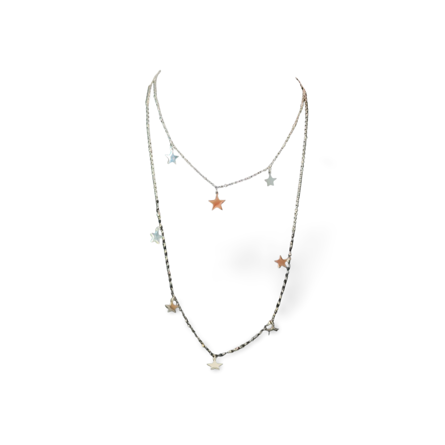 2-in-1-Halskette – Sterne