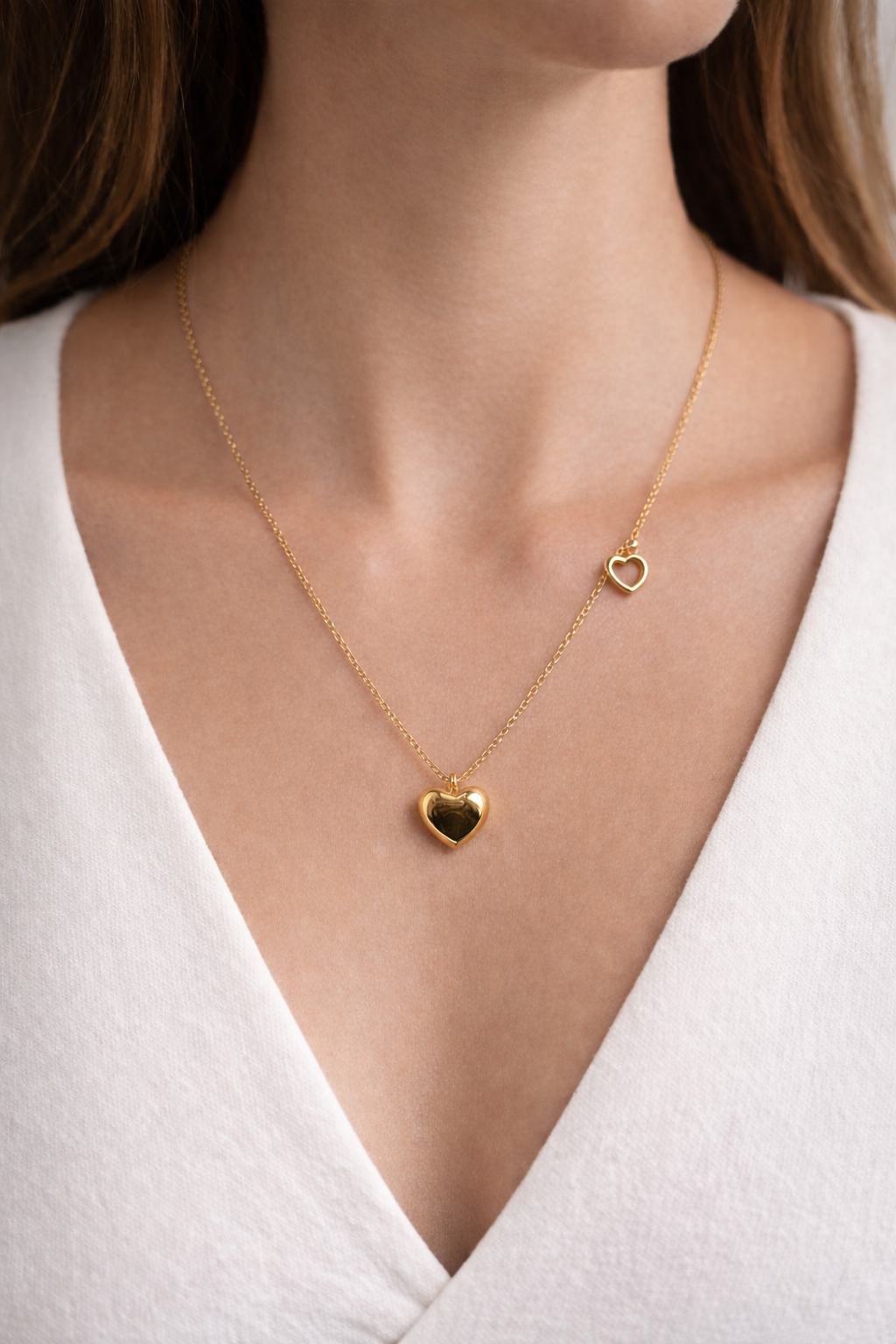 Collar de acero - Corazon fina