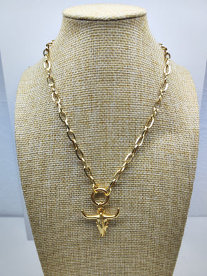 Collar de acero - Cabeza de búfalo