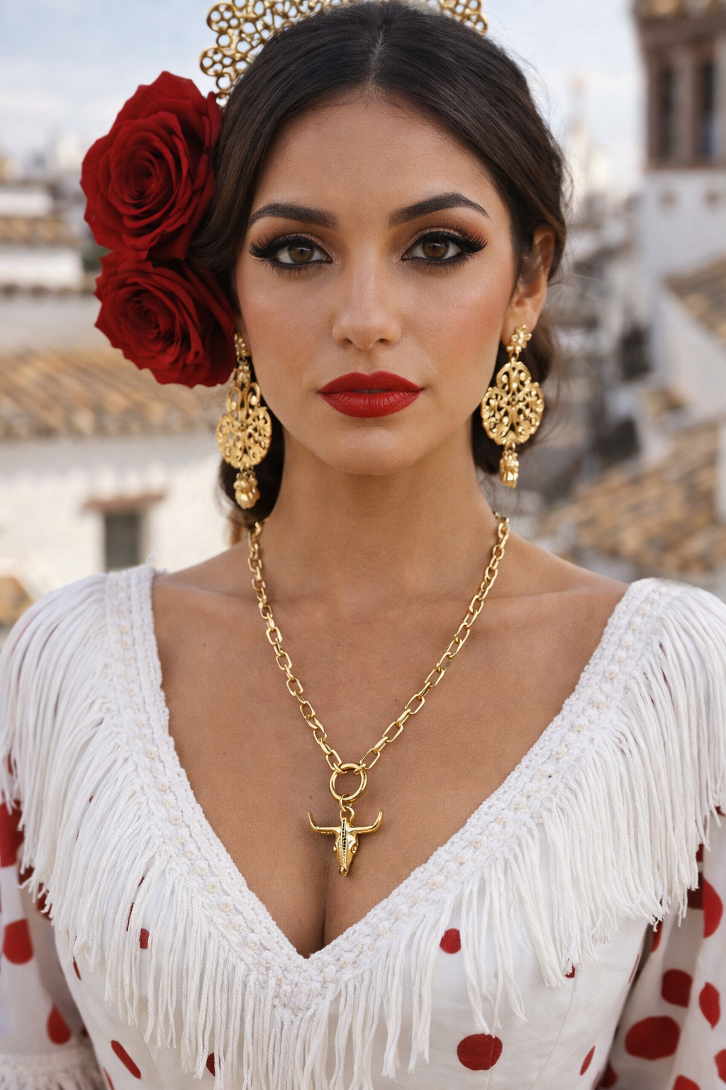 Collar de acero - Cabeza de búfalo