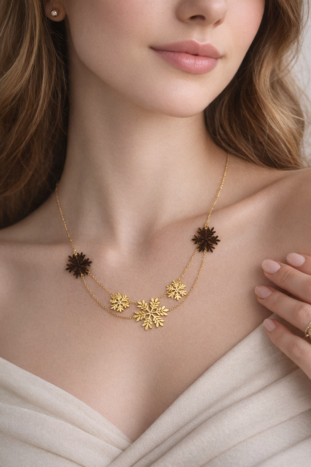 Collar de acero - Copo de nieve