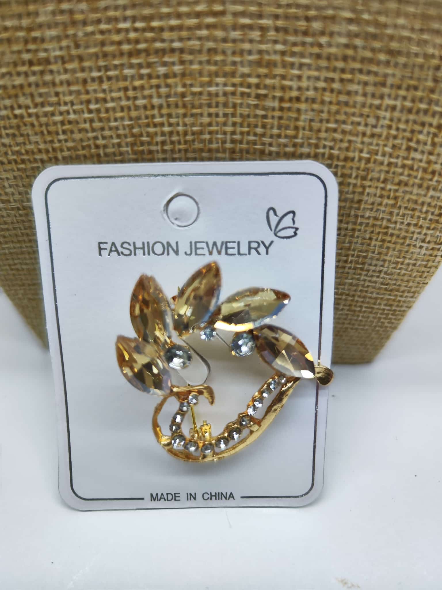 Broche - Dorado con brillo