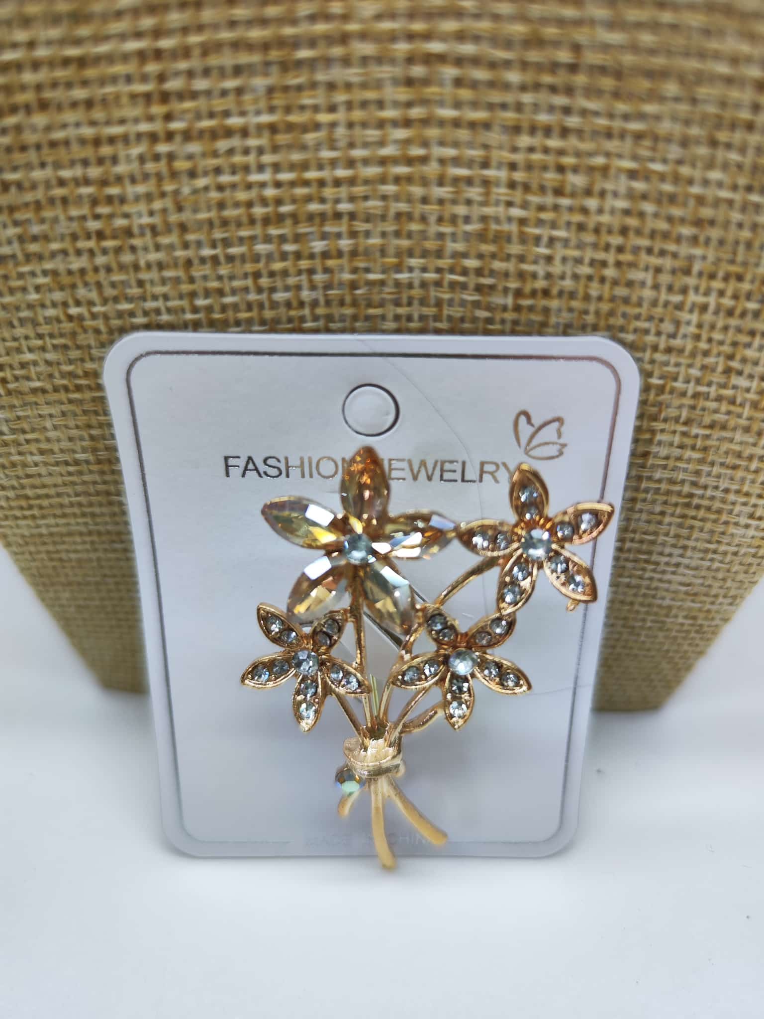 Broche - Flores mostaza