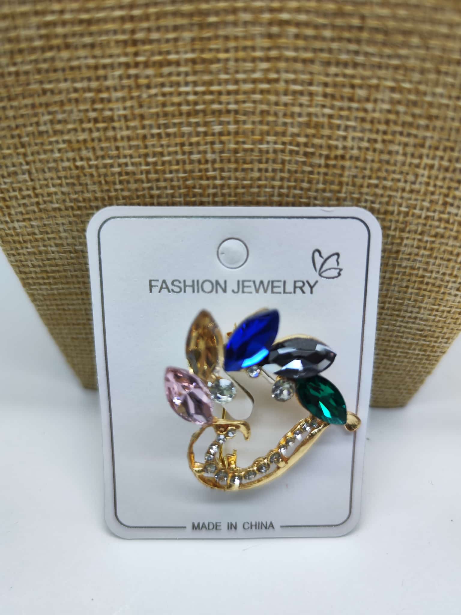 Broche - Dorado brillo multicolor