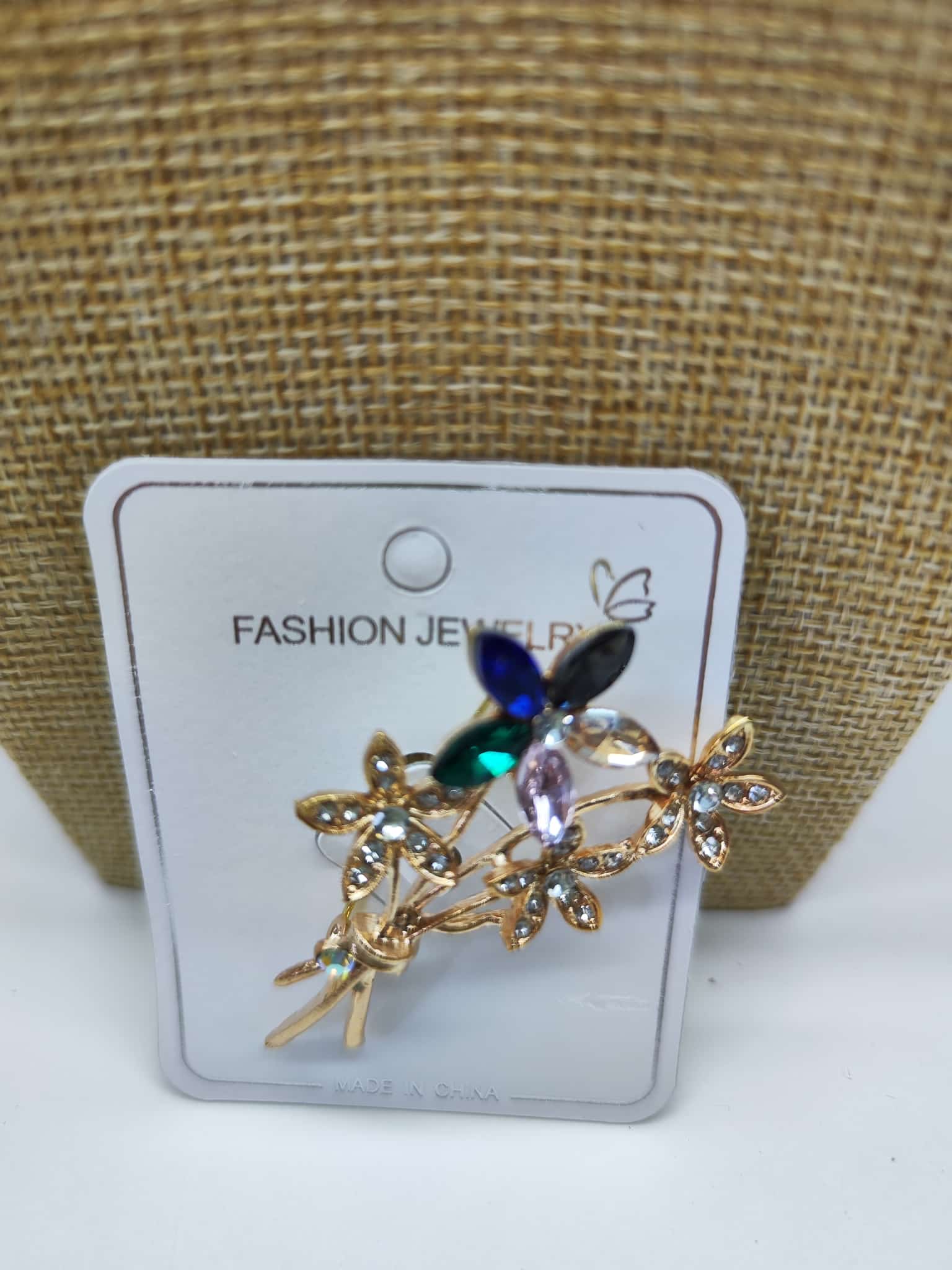 Broche - Flores multicolor