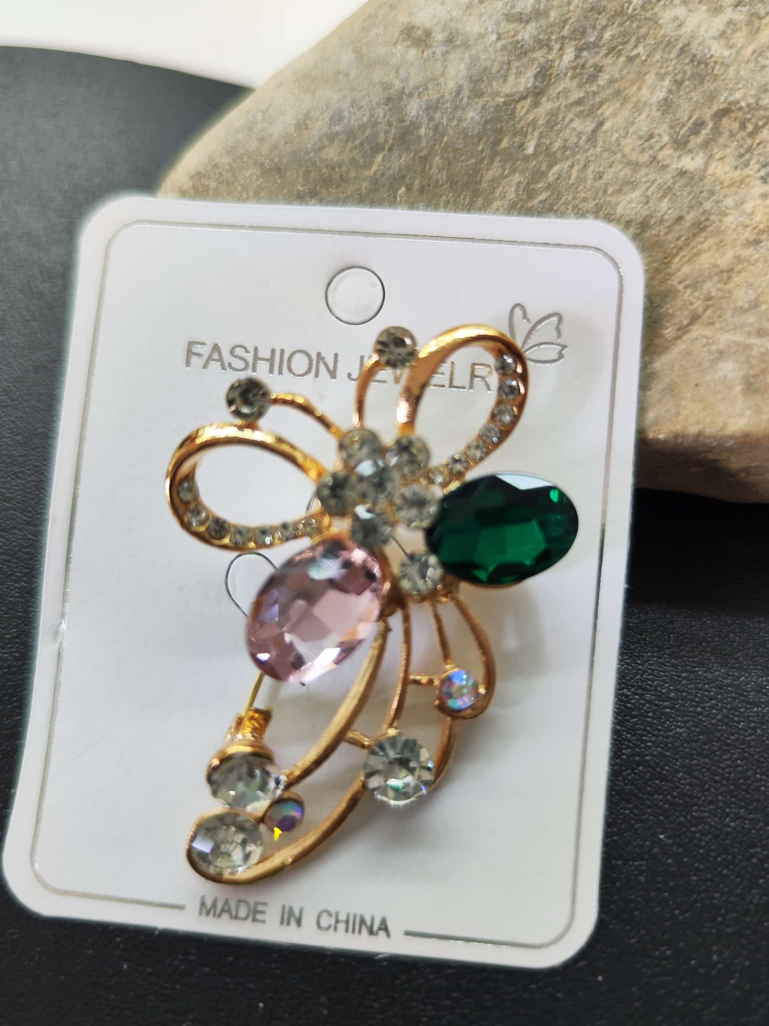 Broche - Mariposa multicolor