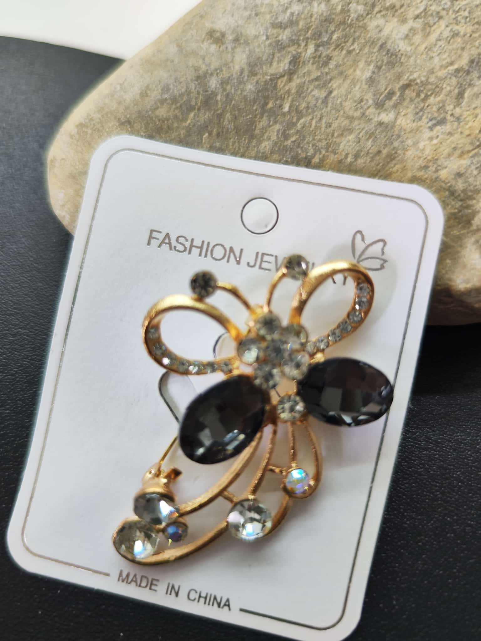 Broche - Mariposa negro