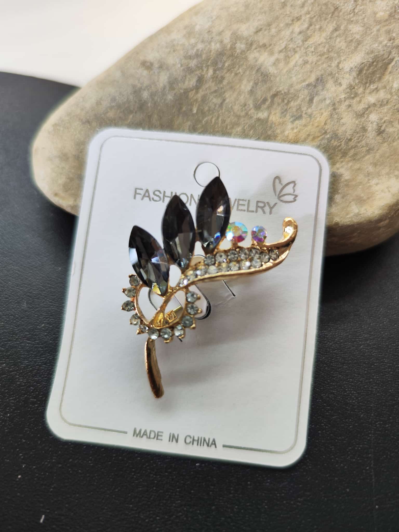 Broche - Gotas negro