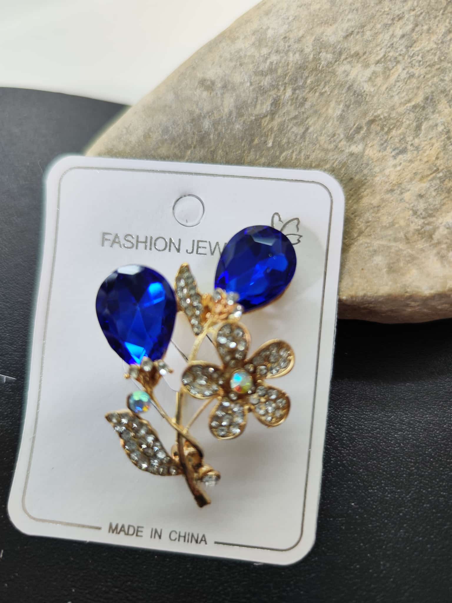 Broche - Big Flower azul