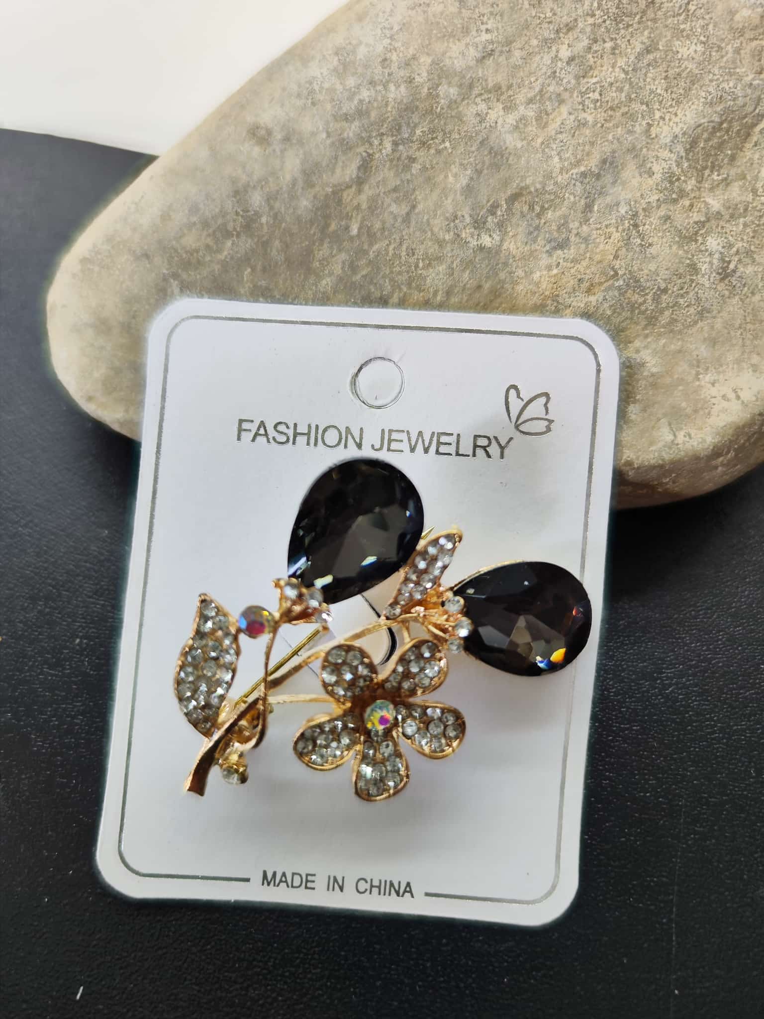 Broche - Big Flower negro