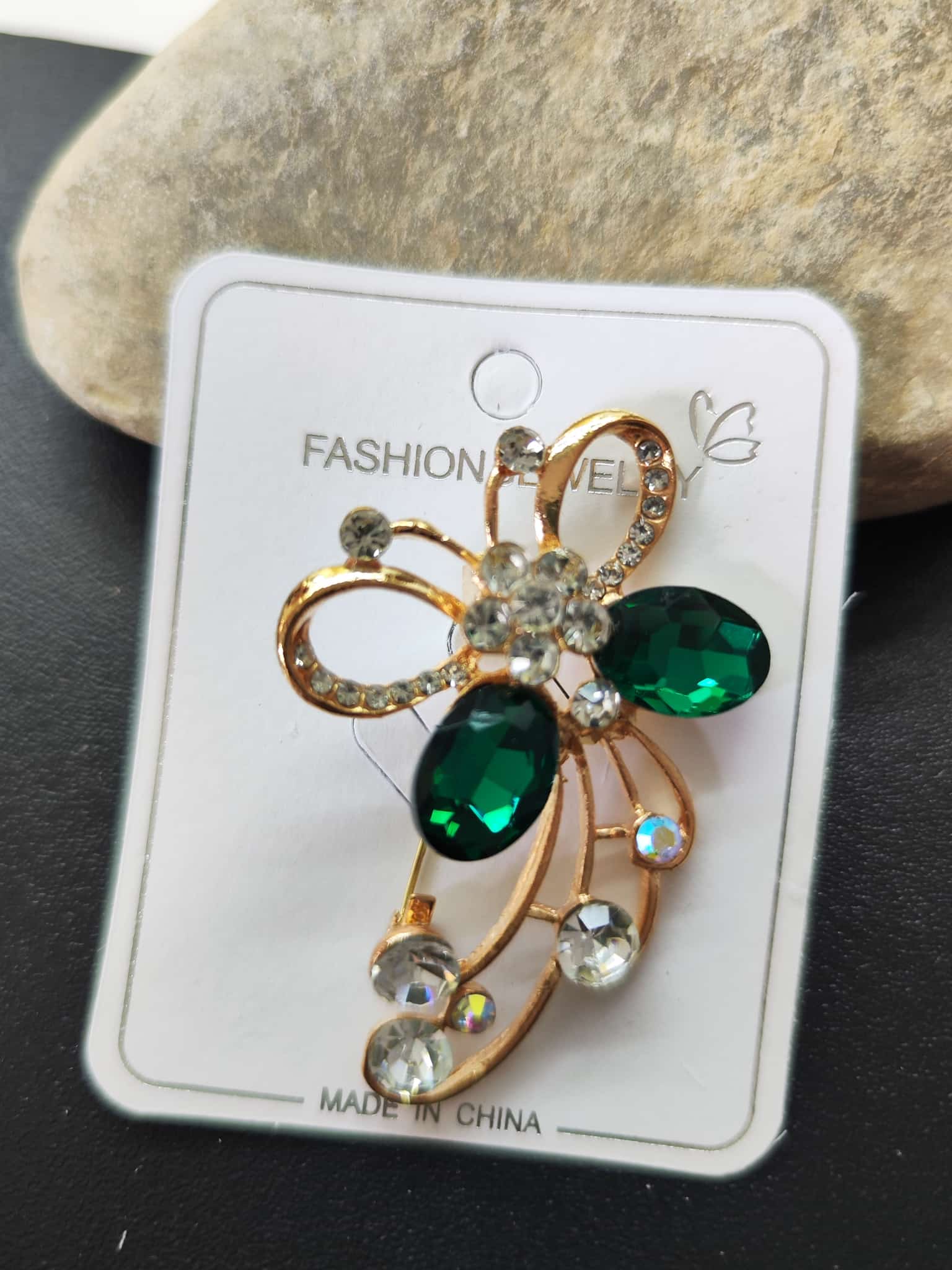 Broche - Mariposa verde