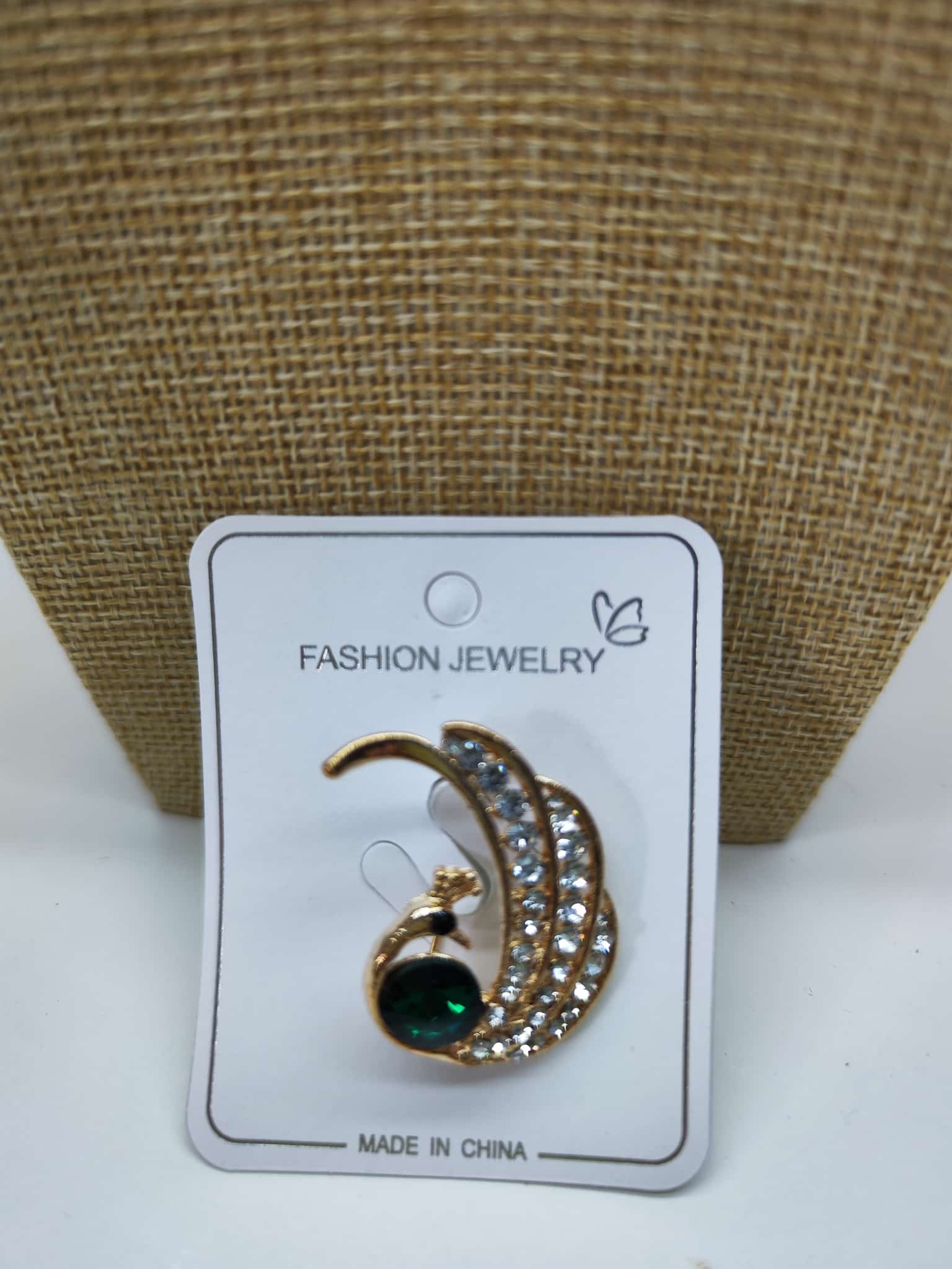 Broche - Pavo real verde