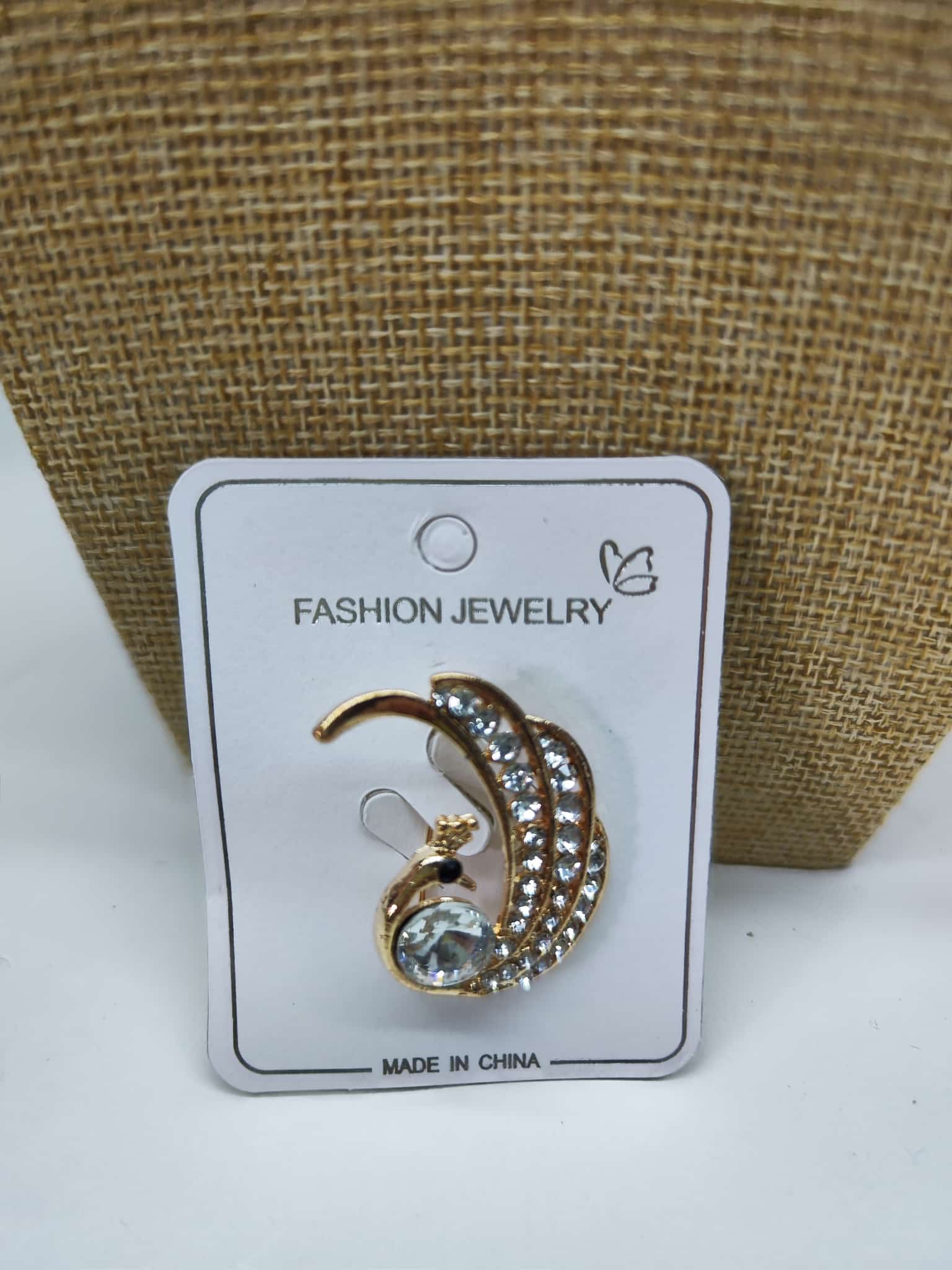 Broche - Pavo real transparente