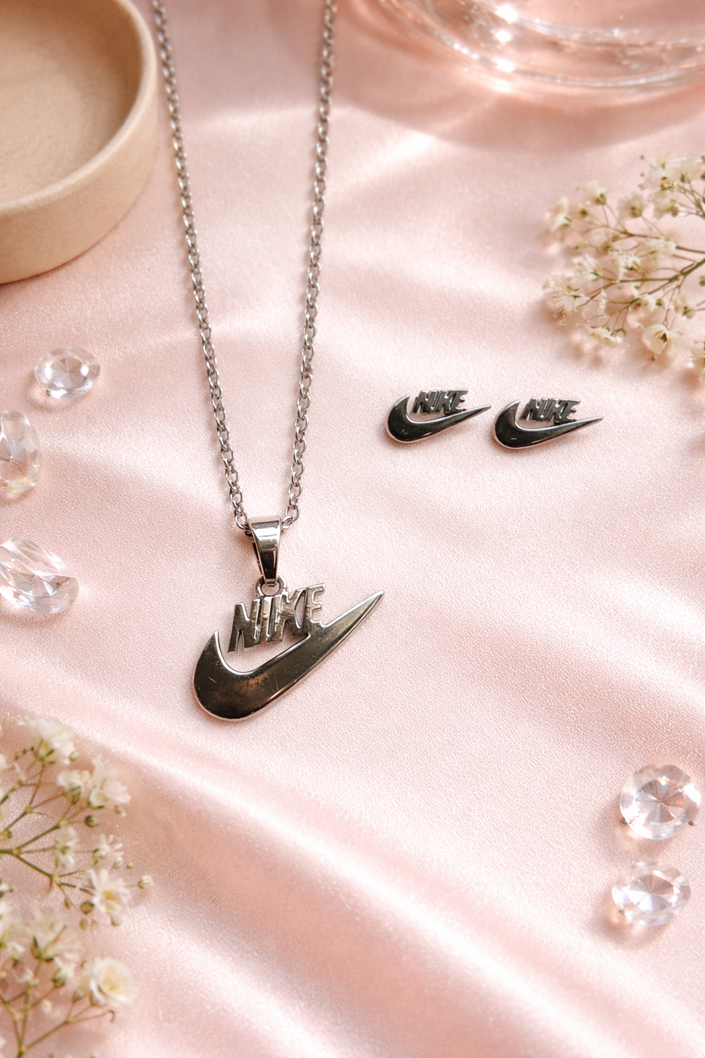 Conjunto acero - Plateado