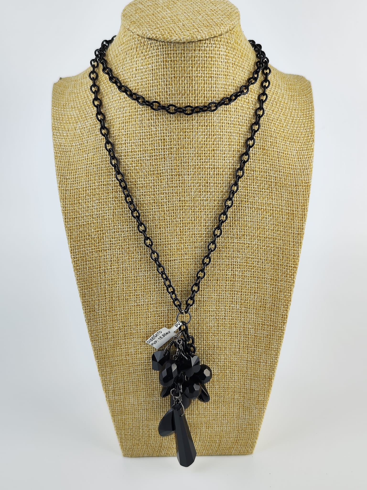Lange Halskette – Schwarz
