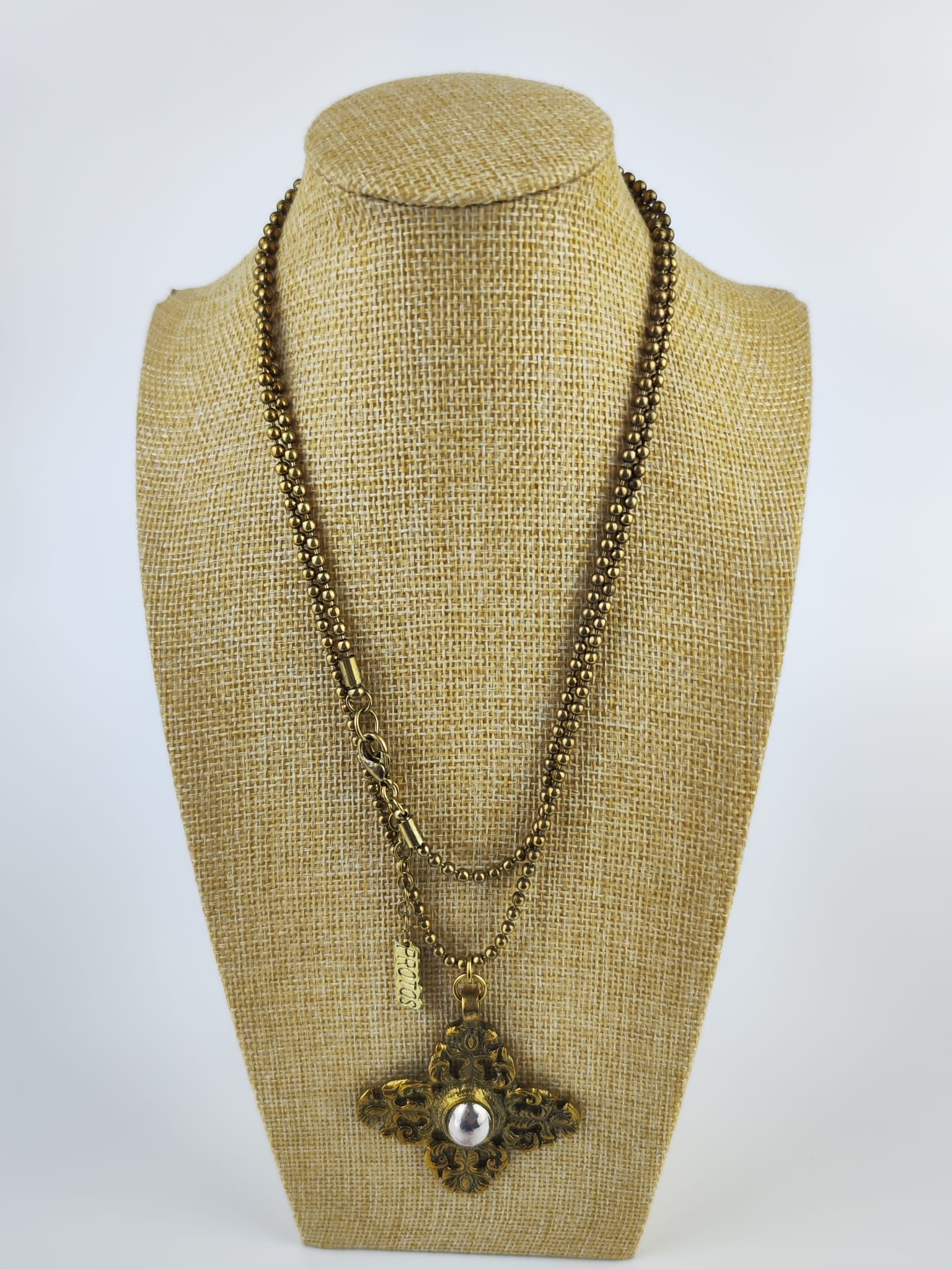 Collar con colgante - Cruz dorado