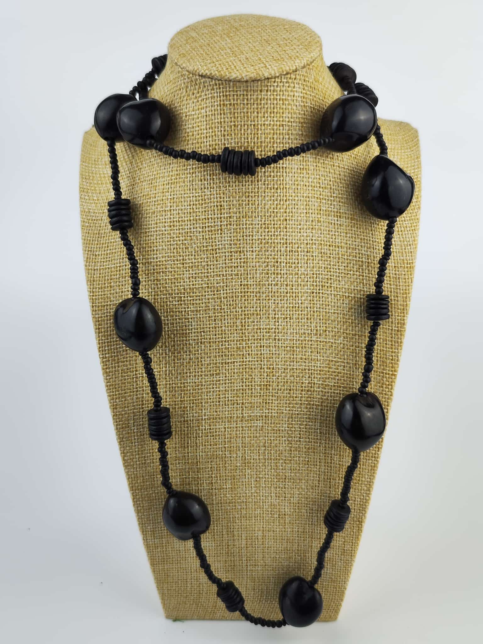 Lange Halskette – schwarz