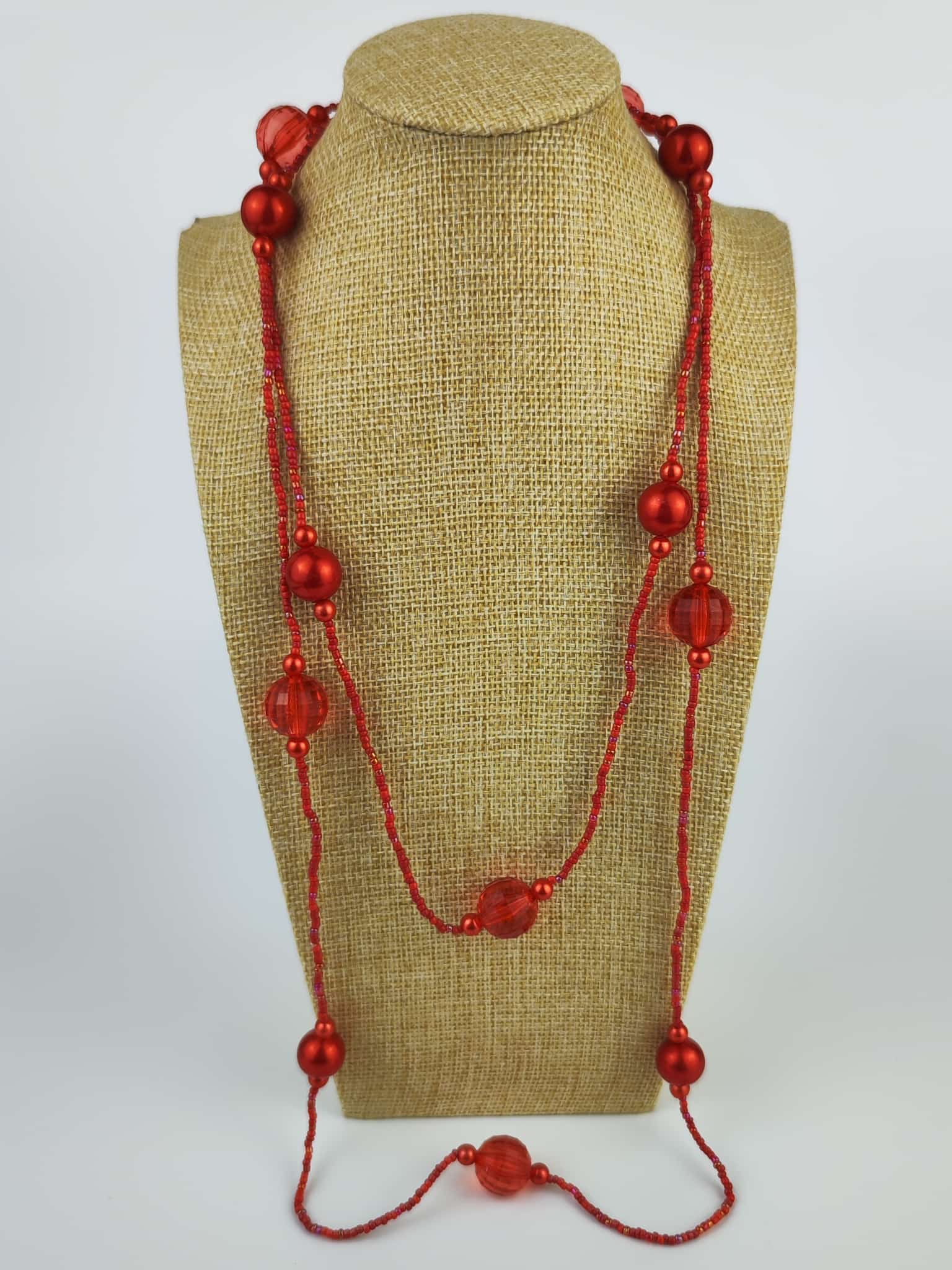 Collar larga - fina rojo