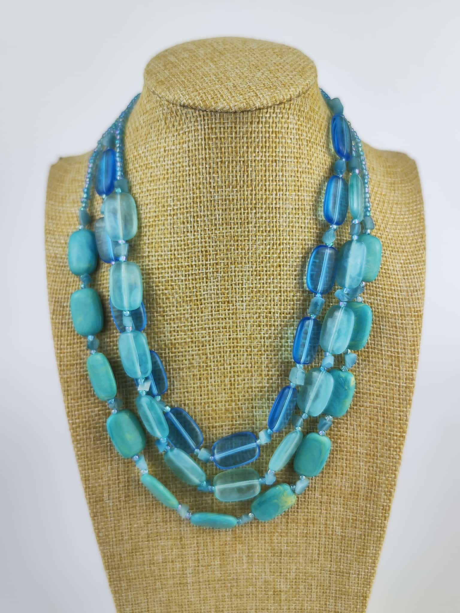 Collar - Triple azul