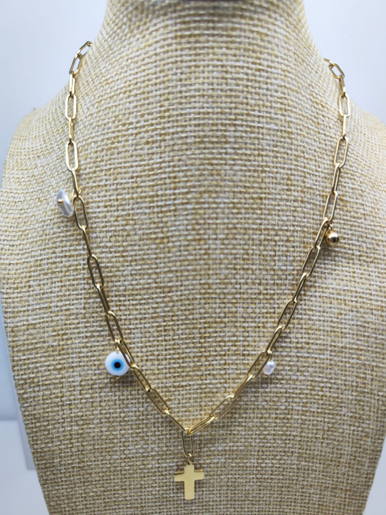 Stahlkette mit Kreuz