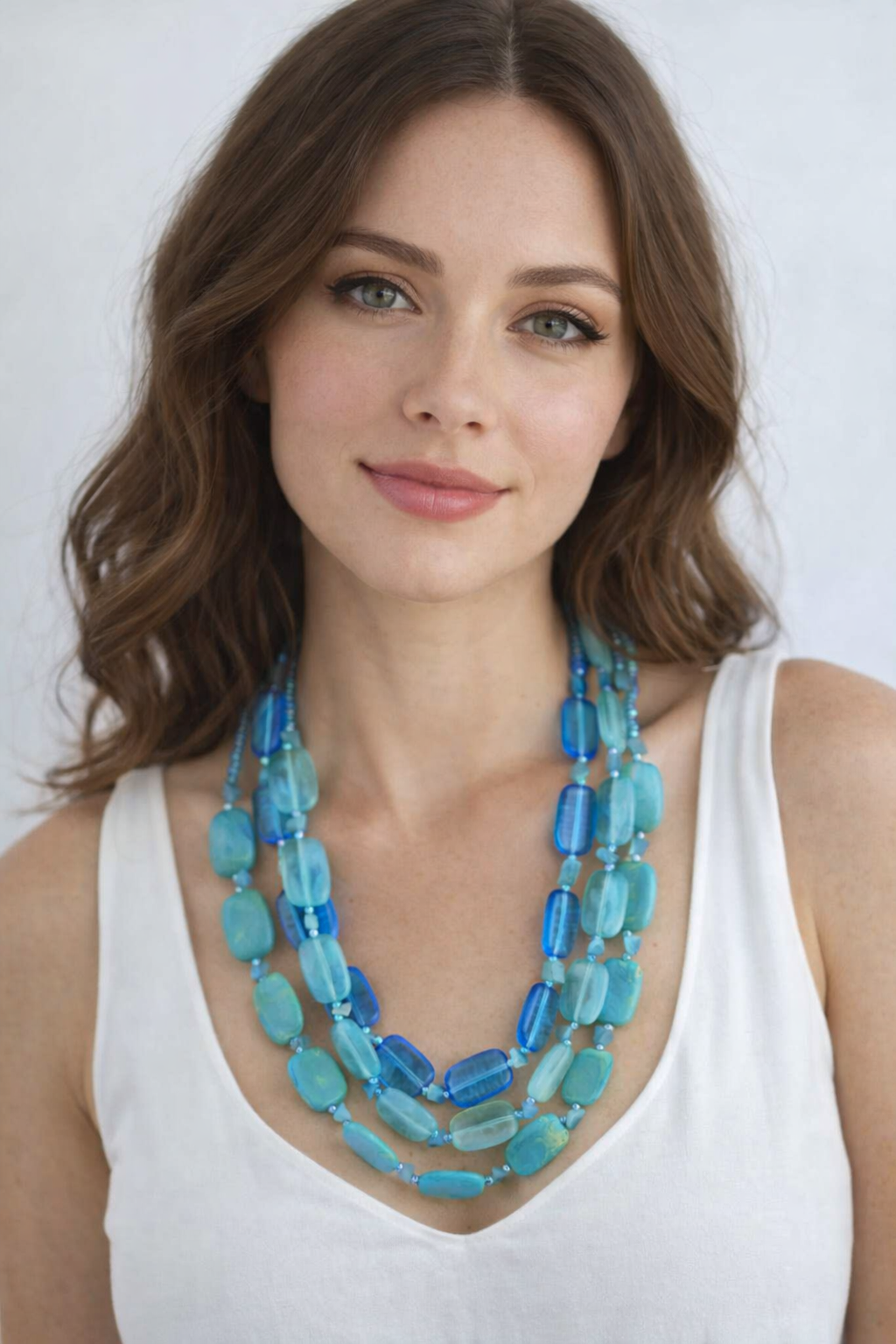 Collar - Triple azul
