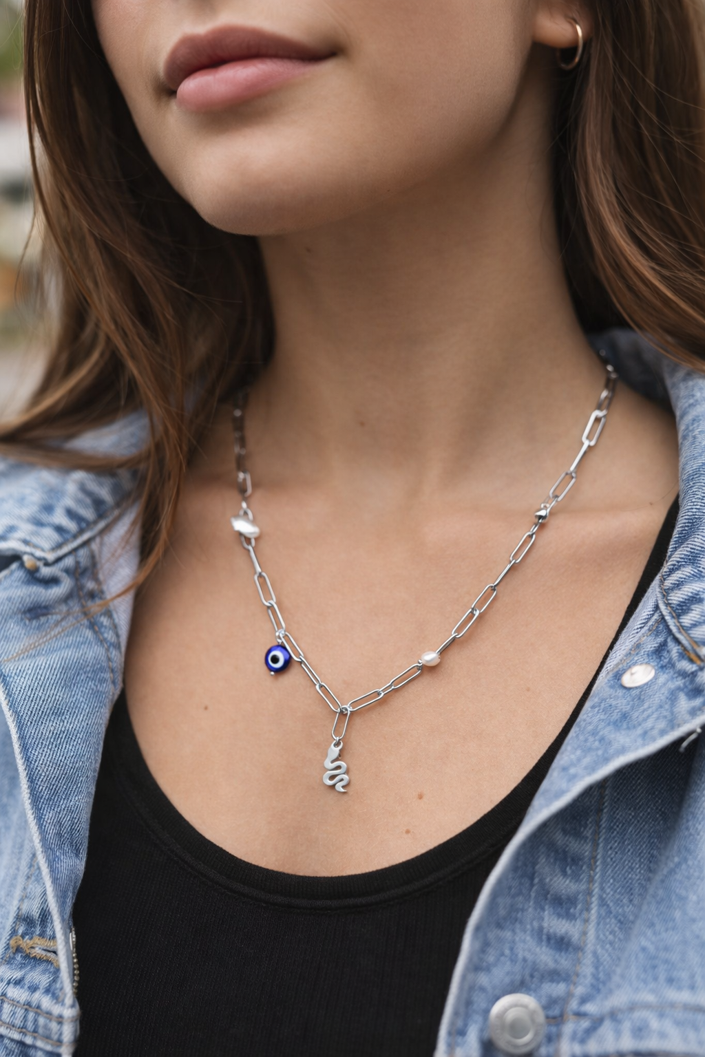 Collar acero - Serpiente