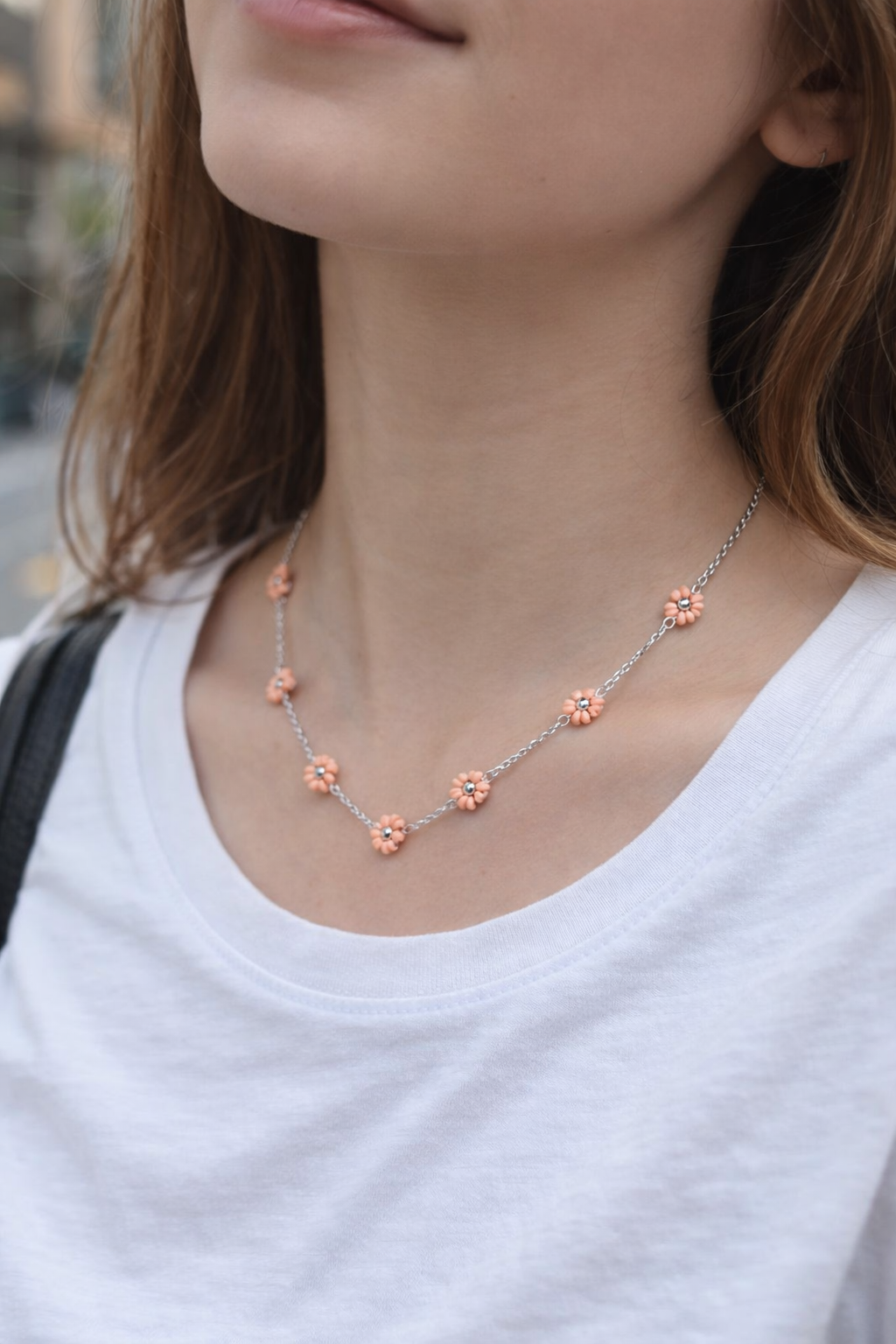 Collar acero - Flower
