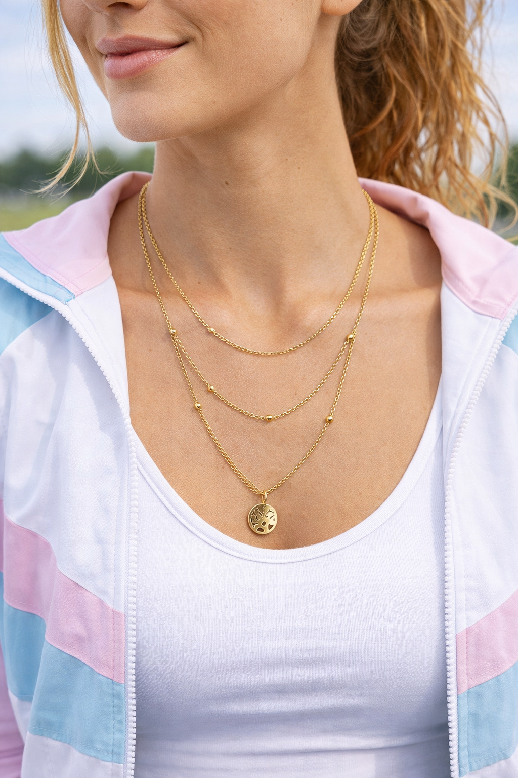 Collar de acero - Triple árbol