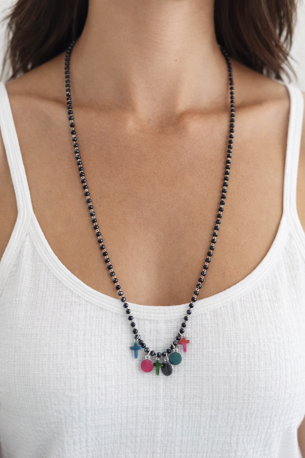Collar larga - Multicolor cruzes