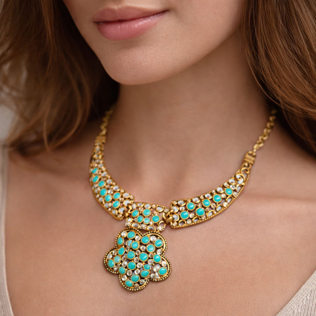 Collar con colgante - Valencia verde